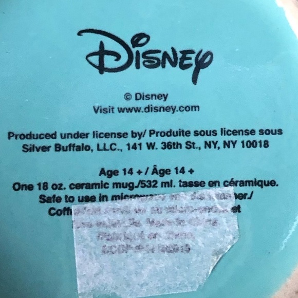 Disney’s The Little Mermaid Large Blue & Yellow 18oz Oval Coffee Mug - Picture 7 of 7